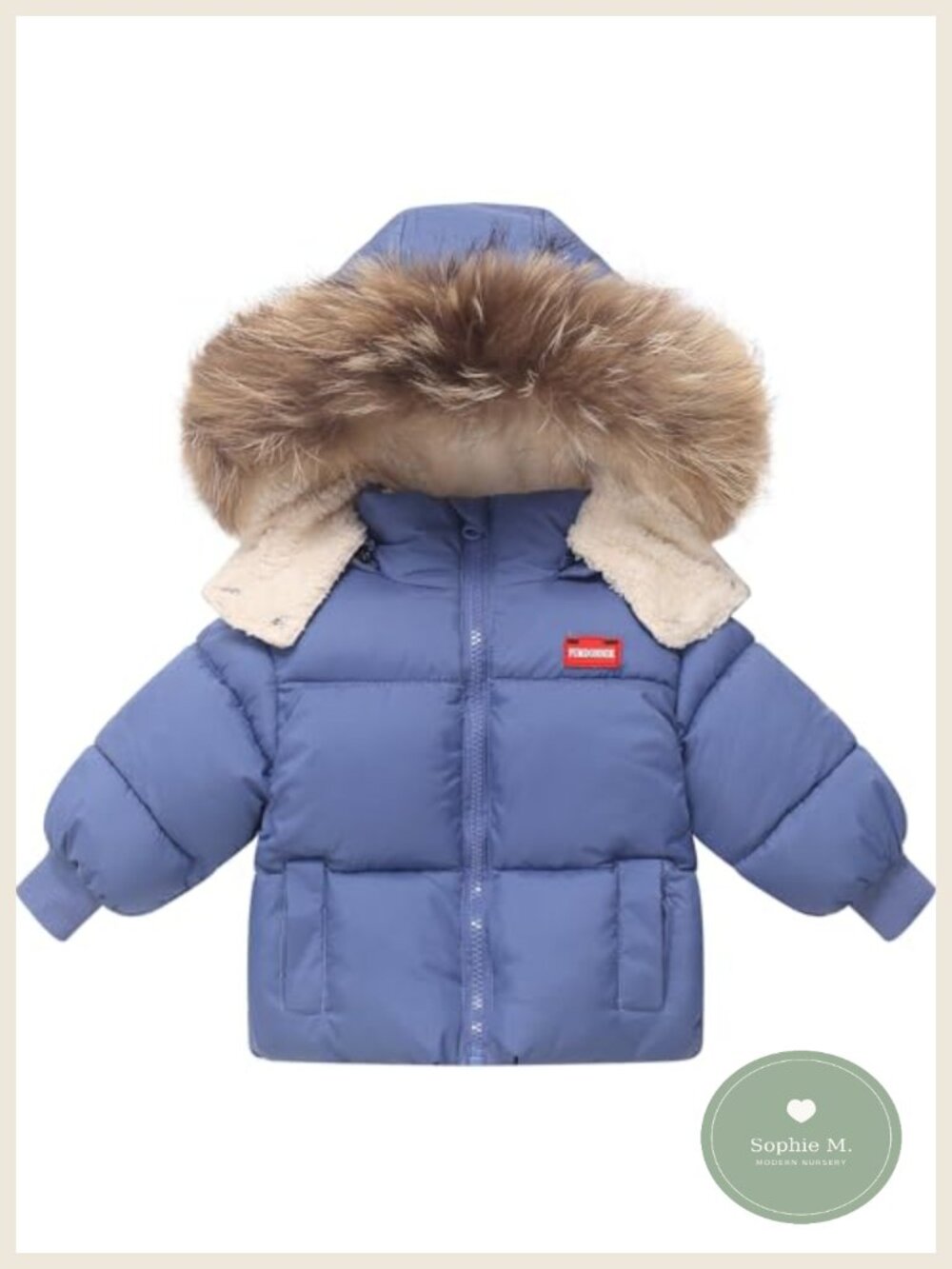 Toddler Puffer Jacket Winter Coat Hooded Polyester Baby Outerwear